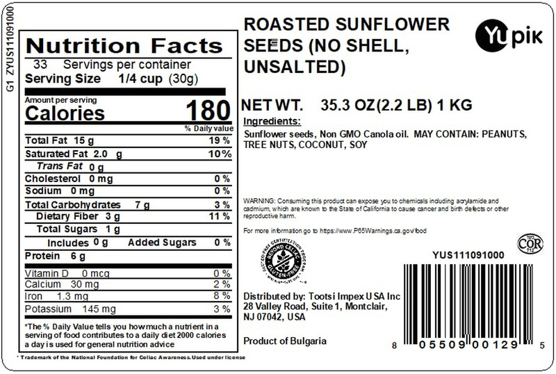 Roasted Sunflower Seeds, Unsalted, No Shell, 2.2 Lb (35.2 Oz), Gluten-Free, Vega gallery