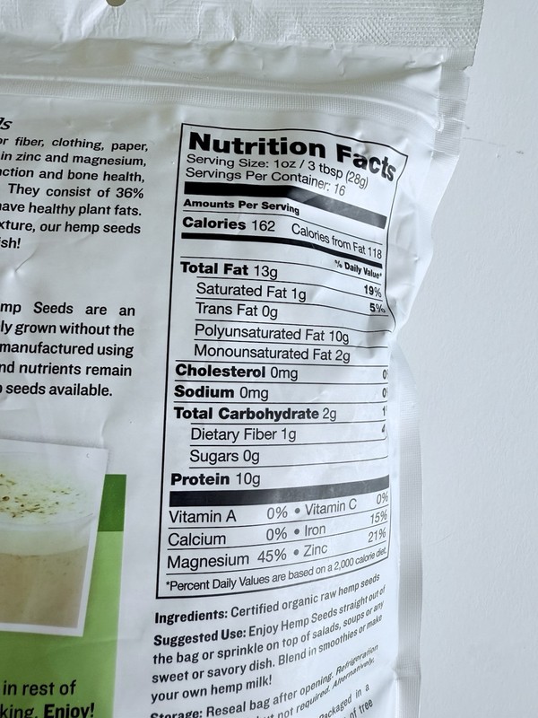 Sunfood Superfoods Raw Organic Shelled Hemp Seeds Raw Gluten Free Kosher 1lb New gallery