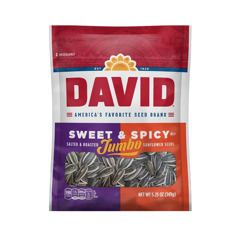 DAVID Roasted and Salted Sweet Spicy Jumbo 5.25 Ounce (Pack of 12)