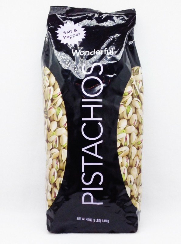 3 LB BAG Wonderful Pistachios Nuts Salt & Pepper Flavor (48 OZ) 1.36 kg