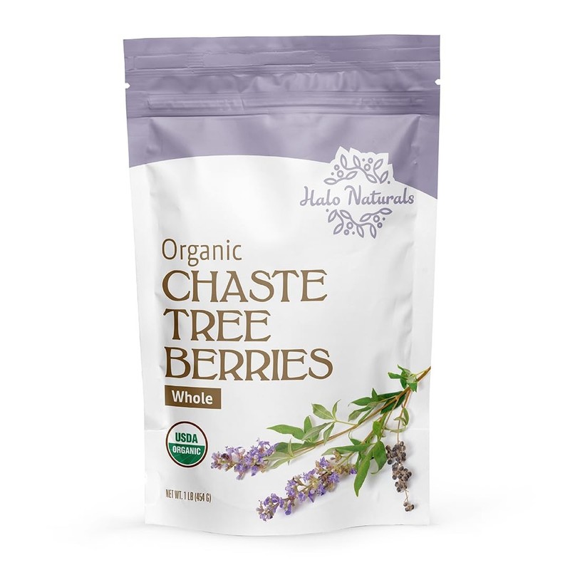 Organic Chaste Tree Berries Whole Cut & Sifted 1 Pound (Vitex agnus castus) gallery