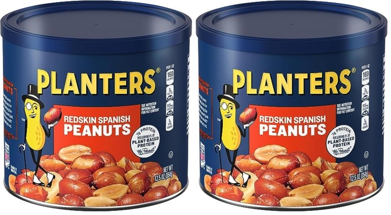 Roasted Salted Spanish Peanuts – 12.5 oz Jars, Pack of 12, Perfect Snack!