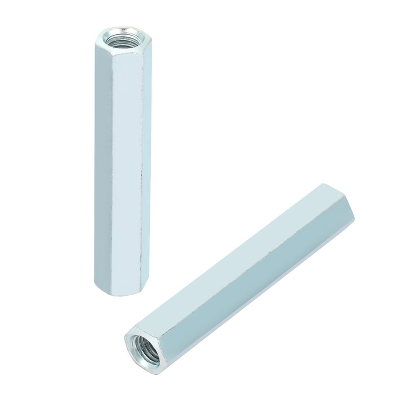 2pcs M8 * 66 Long Rod Nut Hex Hexagonal Sleeve Nut Standoff Threaded Fasteners