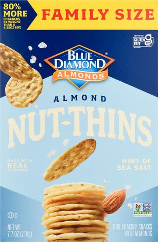 Nut-Thins Gluten Free Cracker Crisps, Hint Of Sea Salt, Family Size, Sea Salt, 7 gallery
