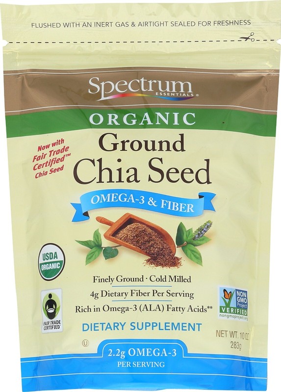 Spectrum Essentials Organic Ground Chia Seed, 10 Oz gallery