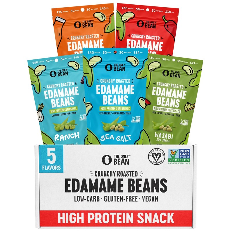 Crunchy Roasted Edamame Bean Snacks (5 Flavors), Healthy Snacks for Kids and …