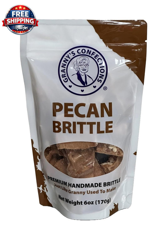 Old-Fashioned Pecan Brittle, 6Oz (170G) Bag – Premium Gourmet Southern Candy. Te gallery