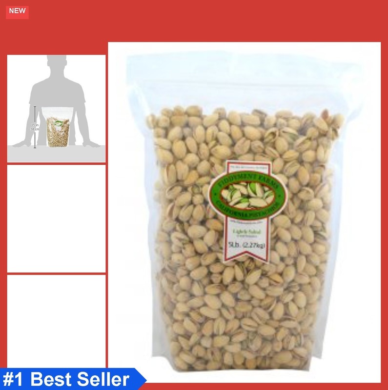 Sea Salted In Shell Pistachios 5 lb Resealable Bag Gluten Free Snack