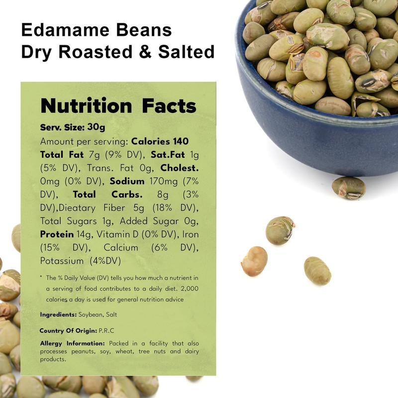 NUTS U.S. – Dry Roasted & Salted Edamame Beans | Crunchy High-Protein Super P... gallery