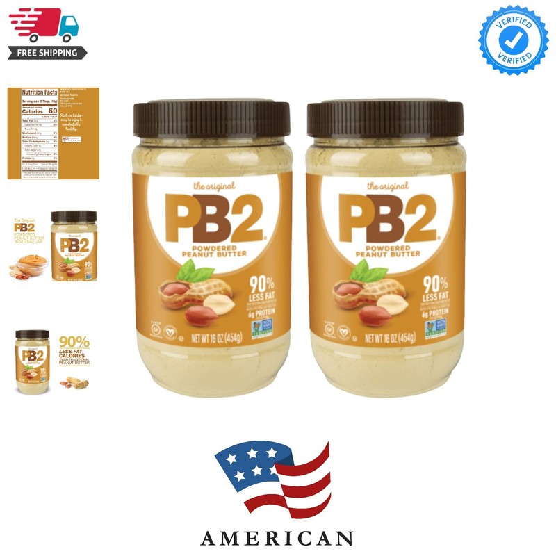 Powdered Peanut Butter, 1lb Jar 2-pack