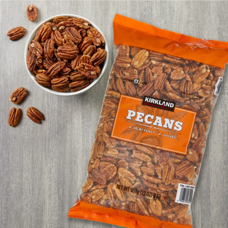 Kirkland Signature Pecan Halves 2 lbs Fresh US #1 Fancy Kosher Bulk Nuts gallery