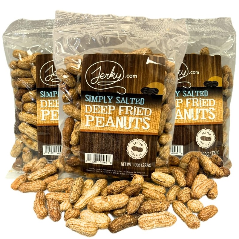 Peanuts Deep Fried Salted In Shell USA Grown 3 Pack 30oz Total Bulk Snack