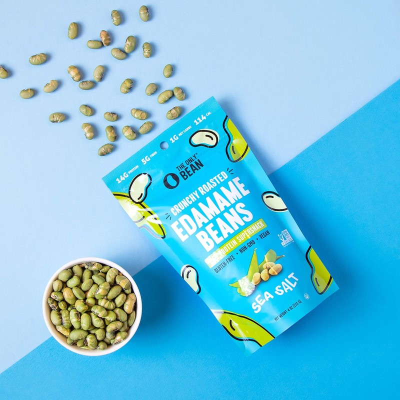 The Only Bean - Crunchy Roasted Edamame Beans (Sea Salt) 4 Ounce (Pack of 3) gallery
