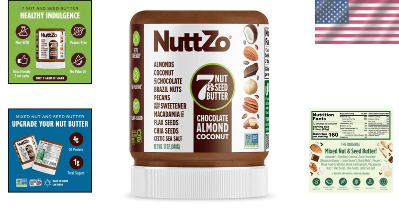 NuttZo 12 Ounce Nut Butter 7 Nuts Seeds Keto Friendly Healthy Snack Spread gallery