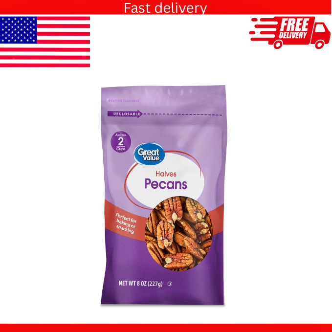 Great Value Pecan Halves, 8 oz