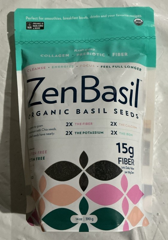ZenBasil Organic Basil Seeds 14oz. Exp 2027