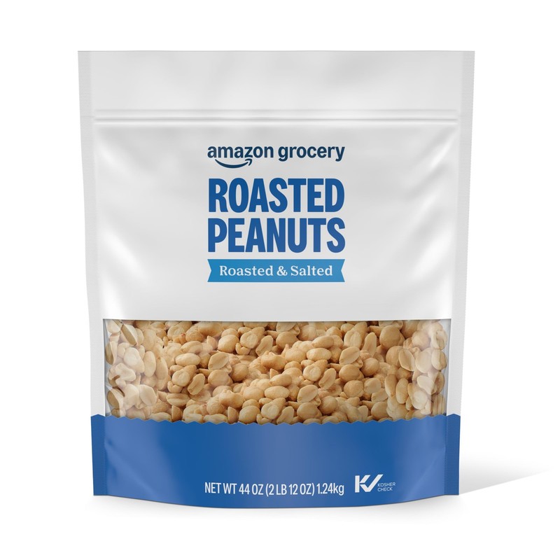 , Roasted Peanuts, Roasted & Salted, 44 Oz (Previously Happy Belly, Packaging...