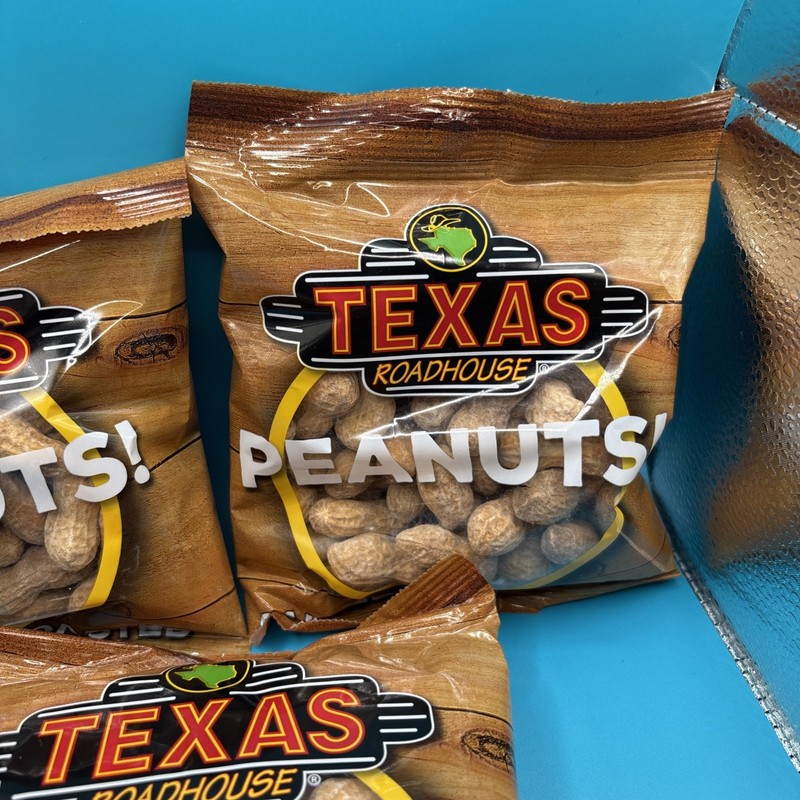 Texas Roadhouse Peanuts Lot of 3 4oz Each Roasted Peanuts gallery