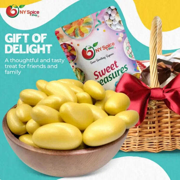 Gold Jordan Almonds, Premium Quality Almonds by NY Spice FREE SHIP gallery