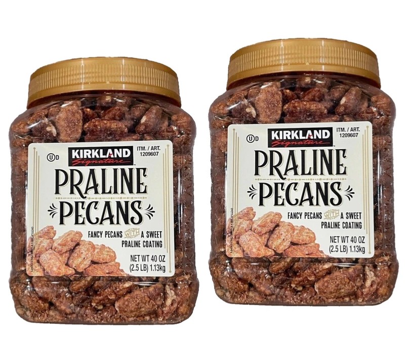 2 Packs Kirkland Signature Praline Pecans 40 oz Each Pack, Total 80 oz