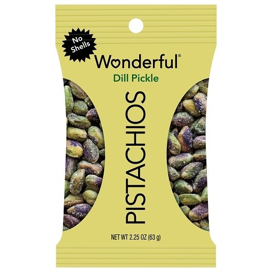 Wonderful Pistachios No Shell Dill Pickle Pistachios, 2.25Oz 8/Pack, 3/ Case