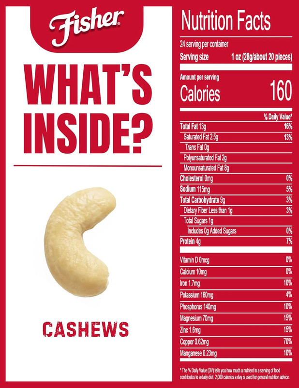Oven Roasted Never Fried Whole Cashews, 24 Ounces (Pack of 1), Snacks for Adults gallery