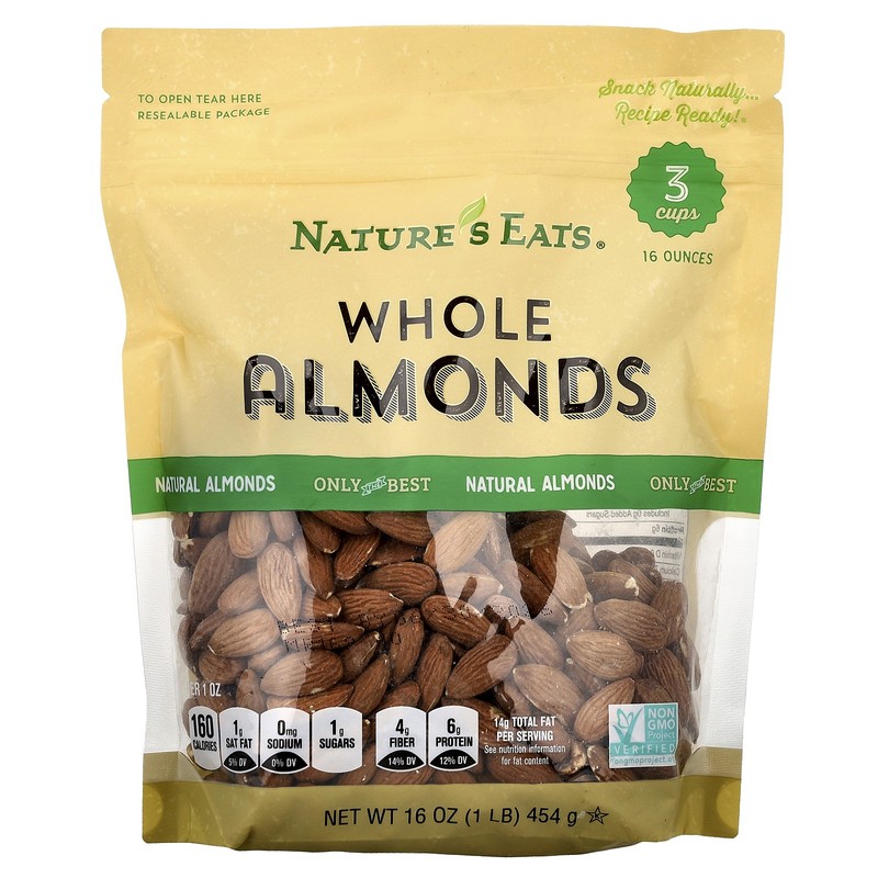 Whole Almonds, 16 oz (454 g)