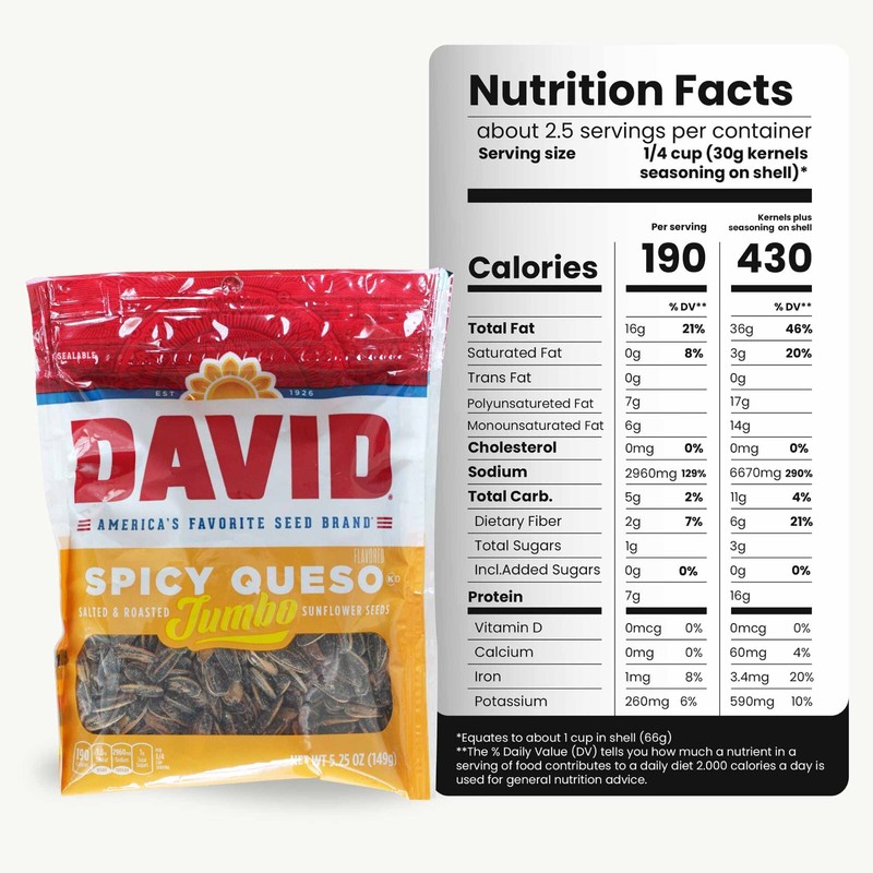 DAVID BIGS Sunflower Seed Variety Pack 9pk - Sour Cream Onion Chips 2oz - 10 pks gallery