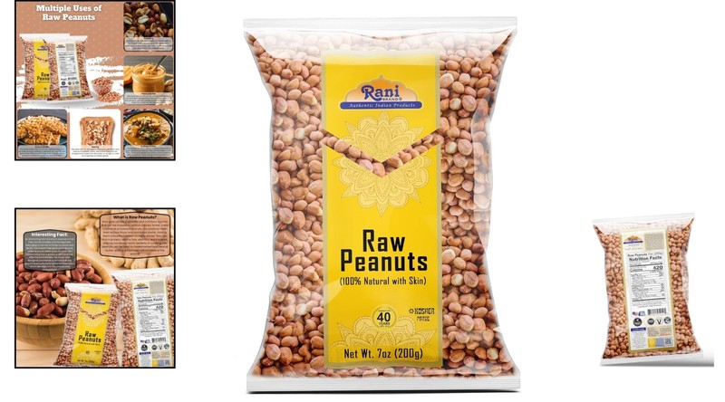 Nutritious Raw Whole Peanuts 7oz - Ideal for Cooking & Snacking gallery