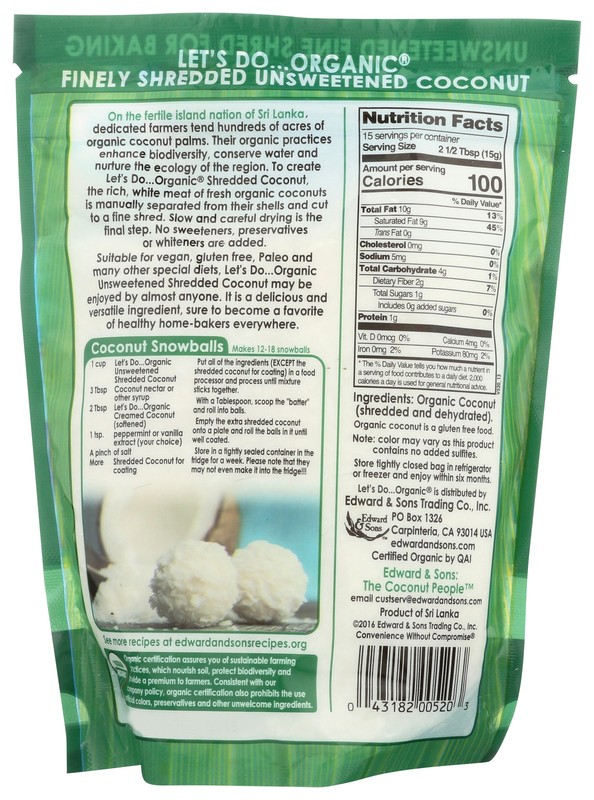 Let'S Do...Organic 8 Oz Do Organic 100% Unsweetened Shredded Coconut 12 Pack gallery