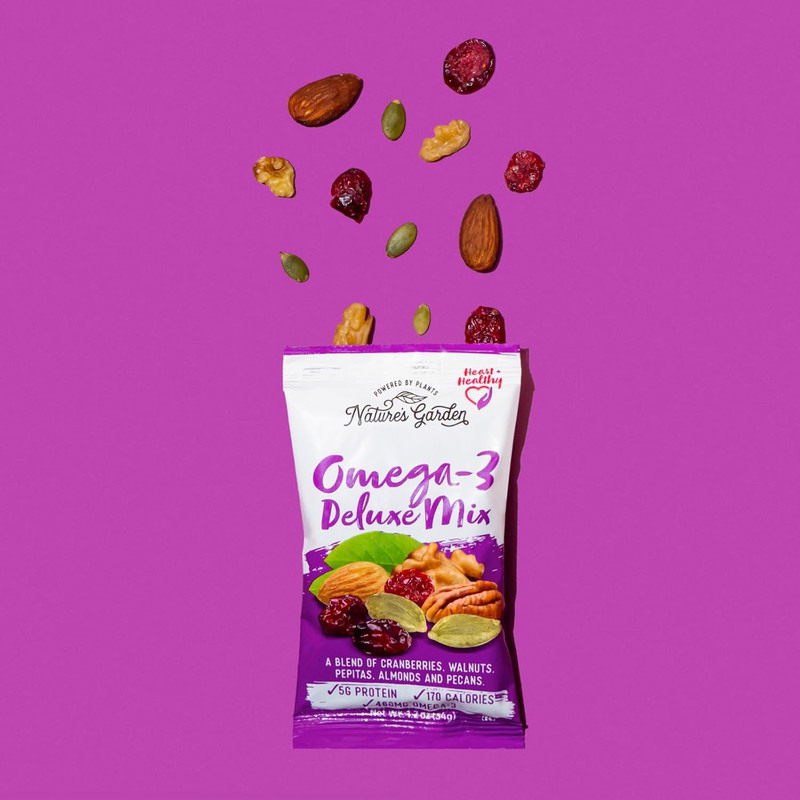 Nature's Garden Omega 3 Deluxe Mix - Trail Mix Nuts, Heart Healthy, Gluten Free, gallery