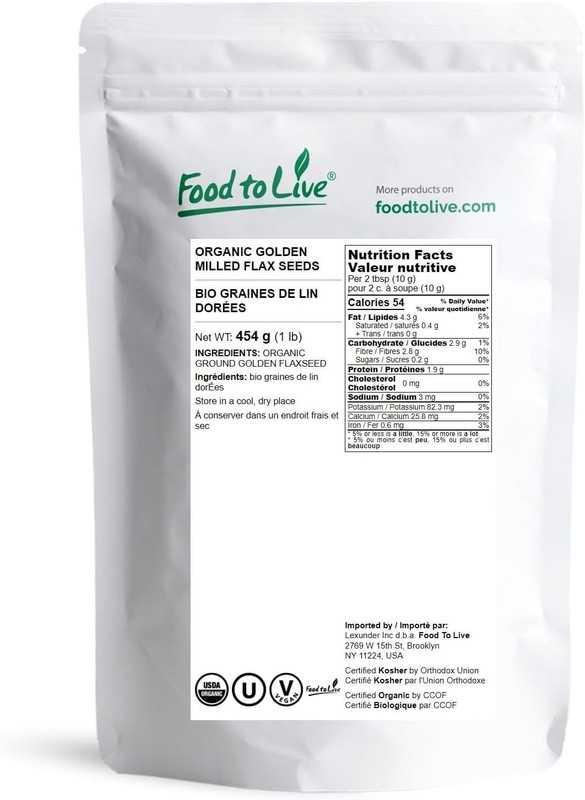 Organic Golden Flaxseed Meal, 1 Pound - Rich in Omega-3 & Baking Delight gallery