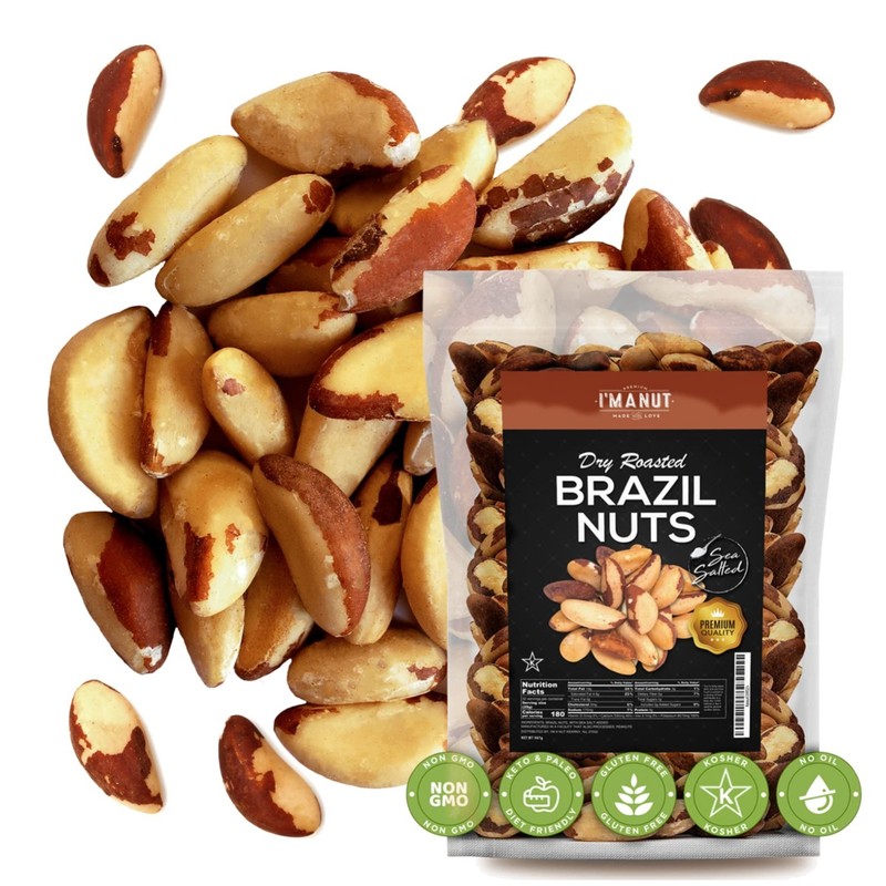 Dry Roasted Brazil Nuts, Sea Salted – 2lb 32oz