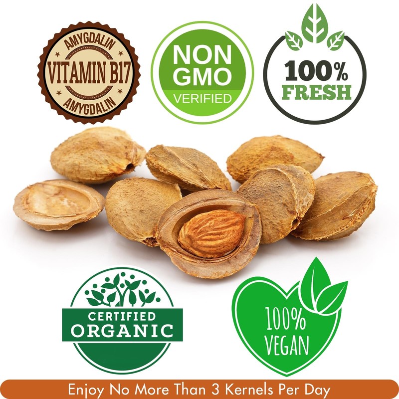 Certified Organic Apricot Seeds 1lb -Freshly Packed,Gluten Free,Raw,Non-GMO O... gallery