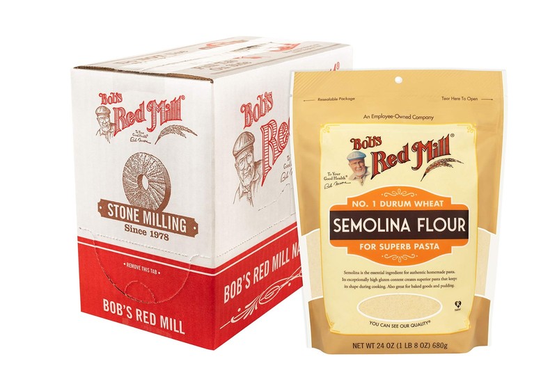 Semolina Pasta Flour, 24oz (Pack of 4) – Vegan, Kosher