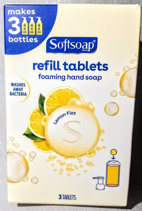 SoftSoap Foaming Hand Soap Refill, Lemon Fizz, 3 Tablets, 8 oz