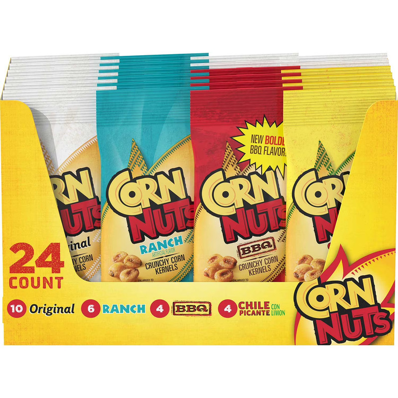 Corn Nuts Crunchy Corn Snacks Variety Pack, 1.7 oz., 24 Pack – Assorted Flavors gallery