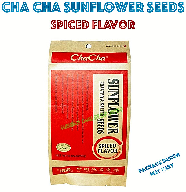 Cha Cha ROASTED SUNFLOWER SEEDS Spiced Flavor 8.82 oz/250g Asian Snack Hawaii