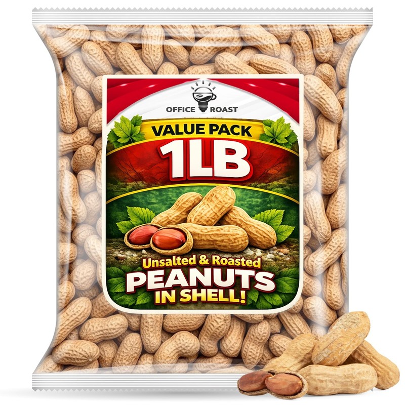 Bulk Unsalted Roasted Peanuts in Shell | 1 LB Healthy Snack | Perfect for Office gallery