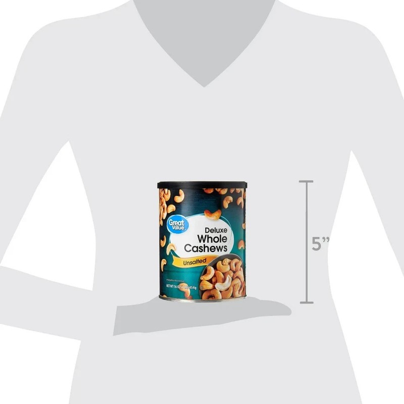 Great Value Deluxe Whole Cashews, Unsalted, 16 oz gallery