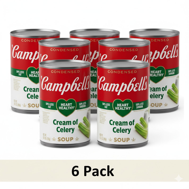 Campbell’s Cheddar Cheese Heart Healthy Condensed Soup 10.75 oz , 6cans