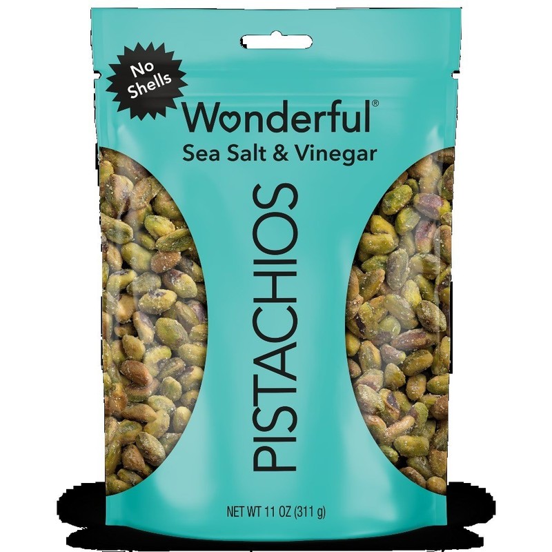 Sea Salt & Vinegar Nuts No Shells 11oz Resealable Bag Crunchy Snack