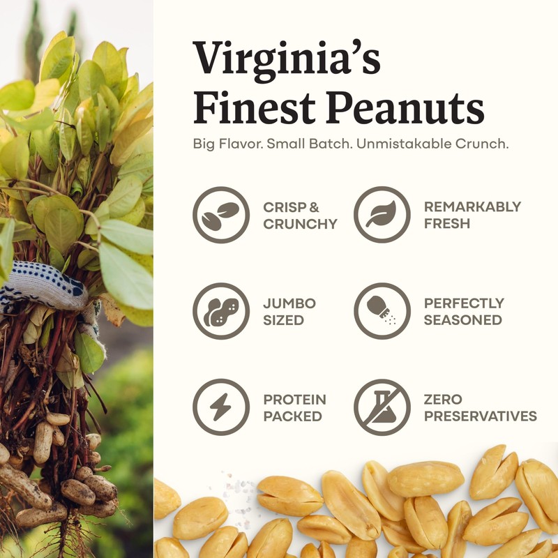 Belmont Peanuts Gourmet Lightly Salted Sea Salt Virginia Peanuts, 20 oz 1 Pac... gallery
