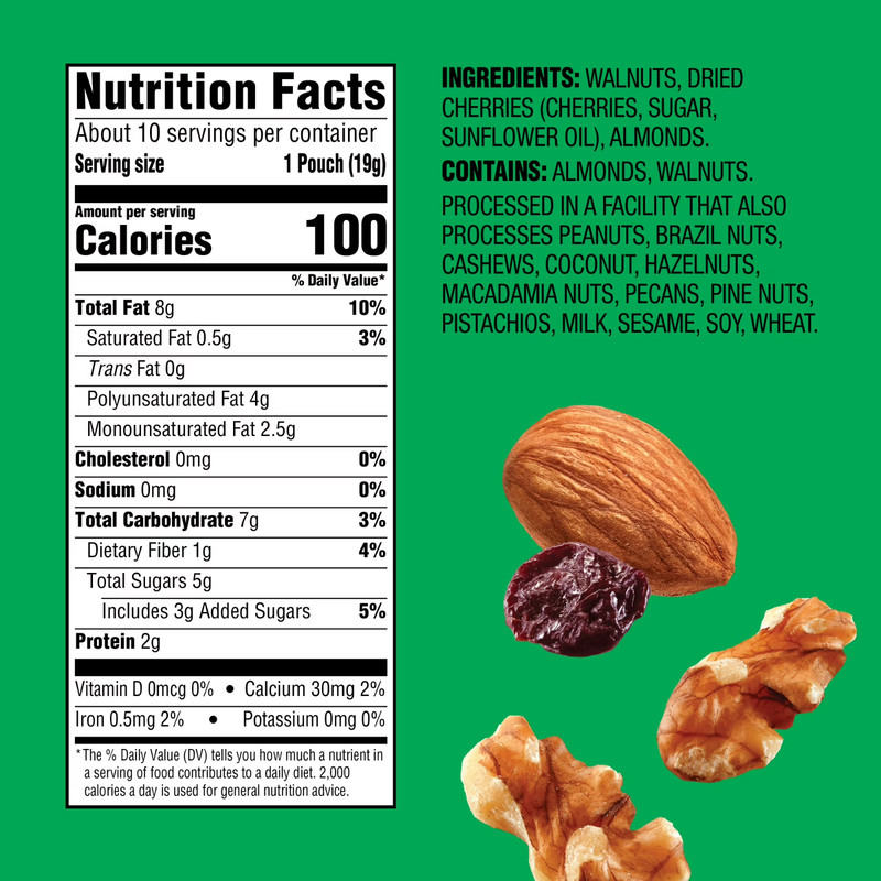 Emerald Nuts, Walnuts & Almonds with Dried Cherries, 100 Calorie Packs, 10 Ct, 6 gallery
