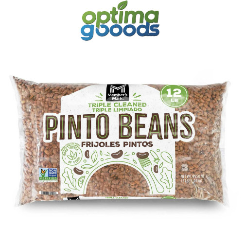 Member’s Mark Pinto Beans – 12 lbs Bulk Pack – Premium Quality Dry Beans.