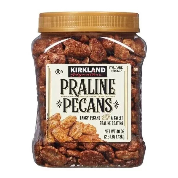 Kirkland Signature 2-Pack Pralines Pecans – 40 oz Each – Sweet & Crunchy Treat