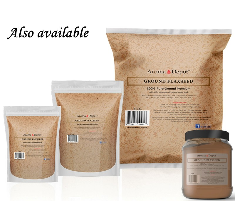 5lb GROUND Brown Flax Seed Omega-3 Non-GMO Linaza Raw 80 oz. Flaxseed POWDER gallery