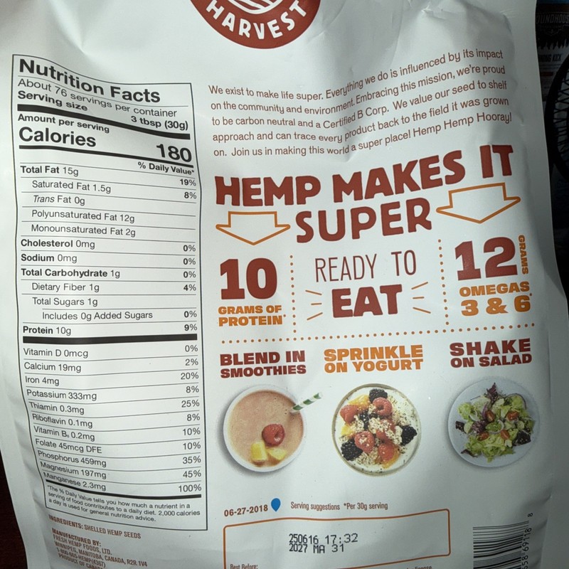 Manitoba Harvest Hemp Hearts, Shelled Hemp Seeds - 5lbs - 10g Plant Protein 3/27 gallery