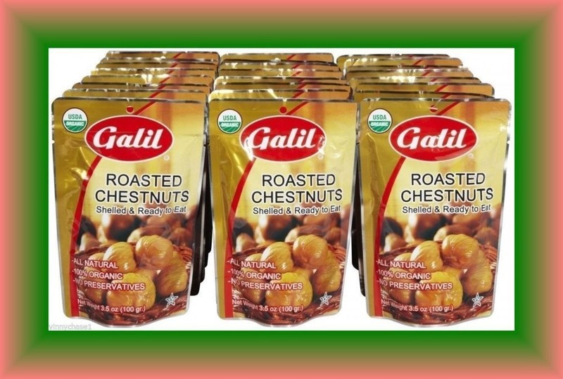 6 Packets-GALIL ORGANIC ROASTED CHESTNUTS, SHELLED-PERFECT SNACK-有機烤栗子