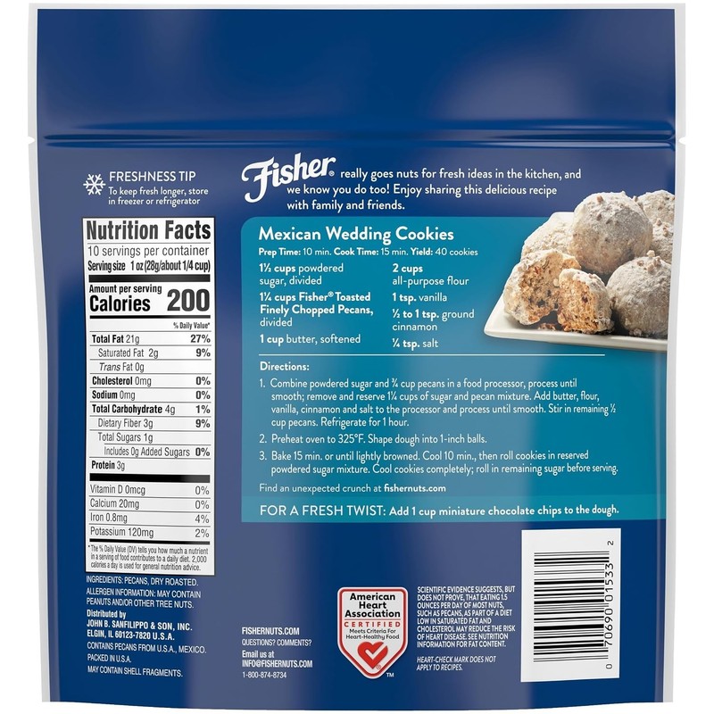 Nutritious 10 oz Pack of Chopped Pecans - Protein Snack, Kosher Certified gallery